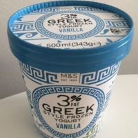 3% Greek Style Frozen Yogurt Vanilla