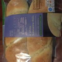 4 white submarine rolls