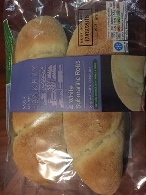 4 white submarine rolls 4 white submarine rolls