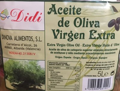 Extra Virgin Olive Oil Aceite de oliva virgen extra