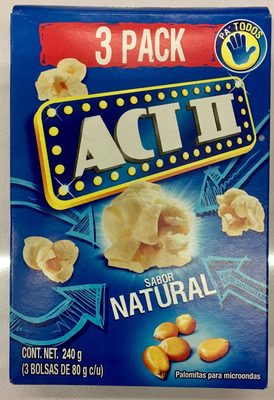 Act II 3 Pack Flavor Natural Act II 3 pack sabor natural