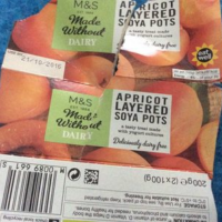 Apricot layered soya pots