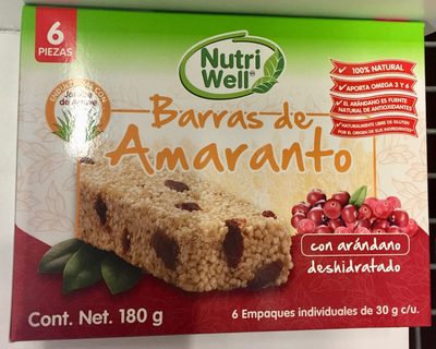 Barras from Amaranto with Blueberry Nutriwell Barras de amaranto con arándano Nutriwell