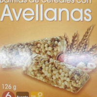 Barritas de cereales con avellanas