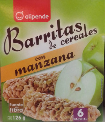 Barritas from Cereals with Apple Barritas de cereales con manzana
