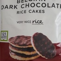 Belgian dark chocolate rice cakes