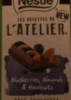 Blueberries,Almonds & Hazelnuts Dark Chocolate Sharing Bar 100G Blueberries