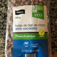 Boles de blat de moro amb xocolata