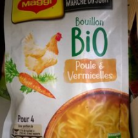 Bouillon bio poule vermicelles