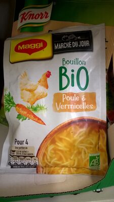 Broth Bio Chicken Vermicelli Bouillon bio poule vermicelles