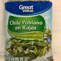CHILE POBLANO EN RAJAS