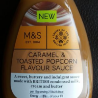 Caramel & toasted popcorn flavour sauce