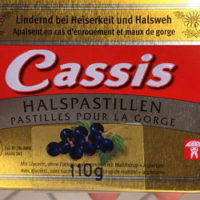 Cassis - Pastilles pour la Gorge
