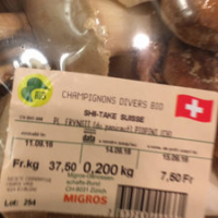 Champignons Divers bio : Shii-Take Suisse
