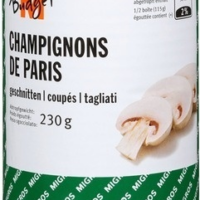 Mushrooms from Paris Cut Champignons de Paris coupés