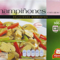 Champiñones con ajos tiernos