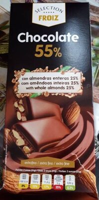 Chocolate 55% con almendras enteras