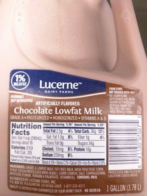 Chocolate Low Fat Milk Chocolate Lowfat Milk