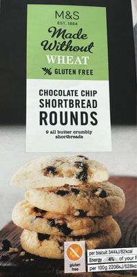 Chocolate chip shortbread rounds
