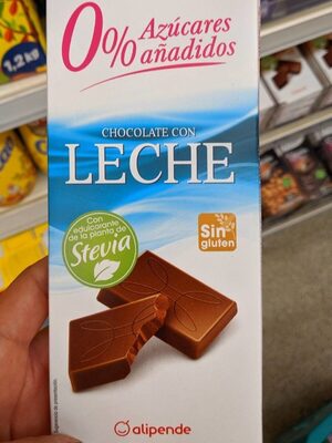 Chocolate with Leche stevia Chocolate con leche stevia