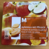 Compote from Apples Peach Compote de pommes à la pêche