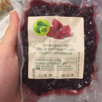 Dés de betteraves rouges bio