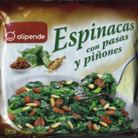 Espinacas con pasas y piñones