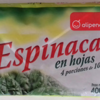 Espinacas en hojas