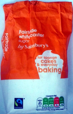 Fairtrade white caster Sugar Fairtrade white caster sugar