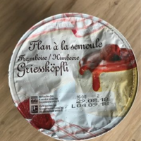 Flan à la Semoule Framboise