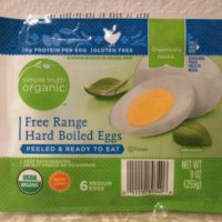 Free range hard boiled eggs