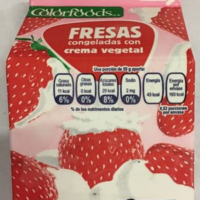 Fresas Congeladas con crema