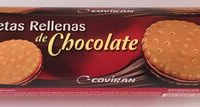 Galletas rellenas de chocolate