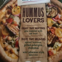 Hummus lovers pizza