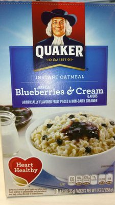 Instant Oatmeal blueberries & Cream Instant oatmeal blueberries & cream