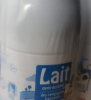 Lait demi ecreme sterilise UHT