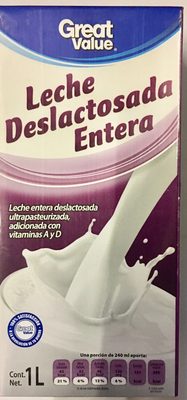 Milk Lactose Free Whole Leche deslactosada entera