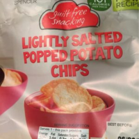 Lightly salted popped potato chips