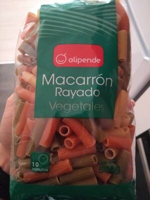 Macarrón rayado vegetales Macarrón rayado vegetales