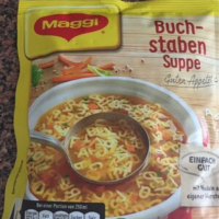 Maggi Buchstaben Suppe