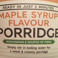 Maple Syrup Flavour Porridge
