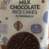 Milk chocolate rice cakes