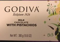 Milk chocolate with pistachios