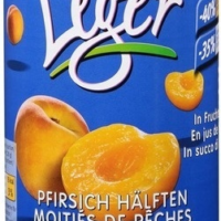 Moitiés de pêches en jus de fruit