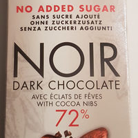 Noir sans Sugars ajoutés with éclats from Beanss Noir sans sucres ajoutés avec éclats de fèves