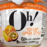 Oh! Yogurt Greek Style Pêche-Maracuja