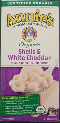 Organic Shells and White Cheddar Macaroni & Cheese Organic Shells and White Cheddar Macaroni & Cheese