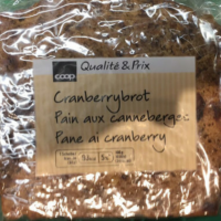 Pain aux canneberges