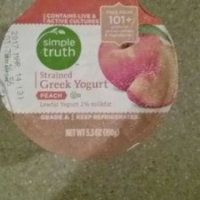 Peach strained Greek yogurt