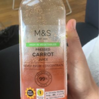 Pressed carrot juice